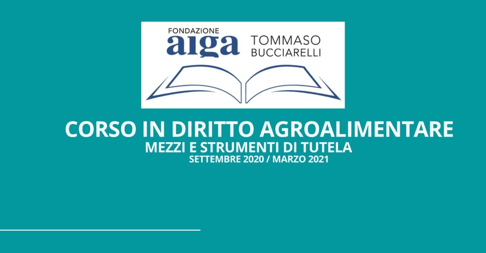 1° corso di alta formazione in diritto agroalimentare