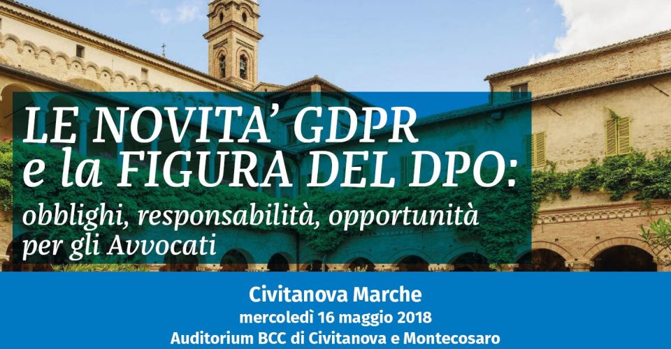 Le novità GDPR- Civitanova Marche