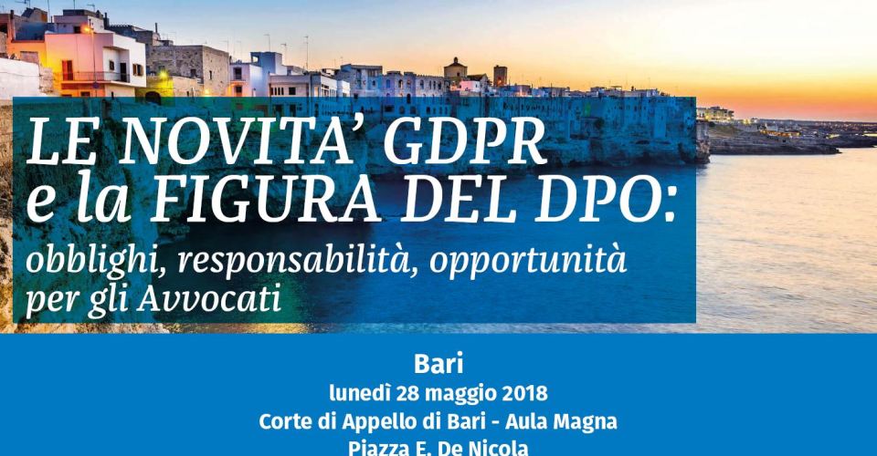 Le novità GDPR- Bari