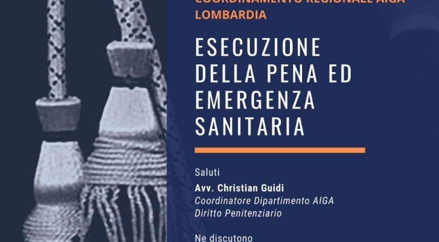 Webinar – Esecuzione della Pena ed emergenza sanitaria
