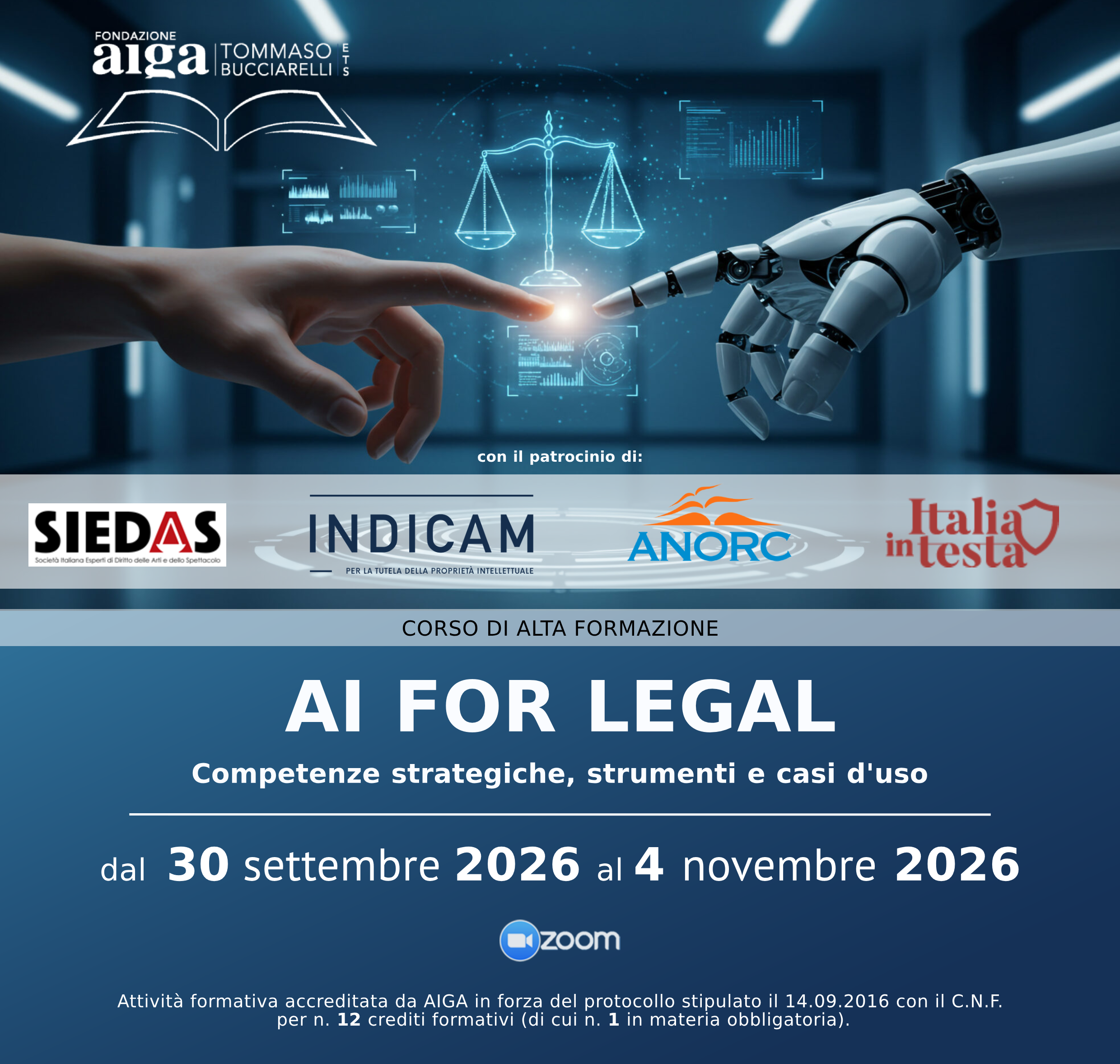 Corso di Alta Formazione: AI FOR LEGAL